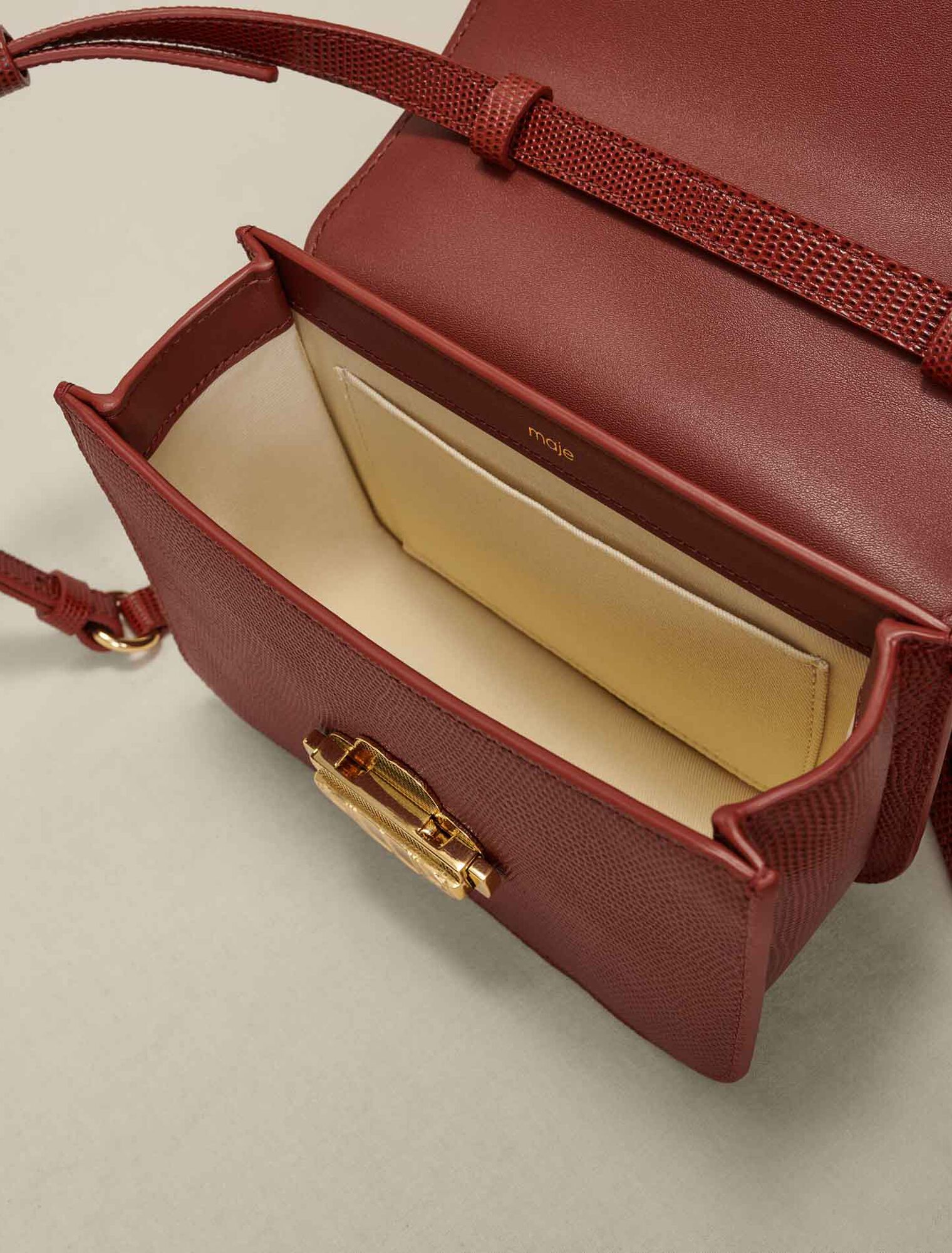 Sac Clover en cuir effet lézard