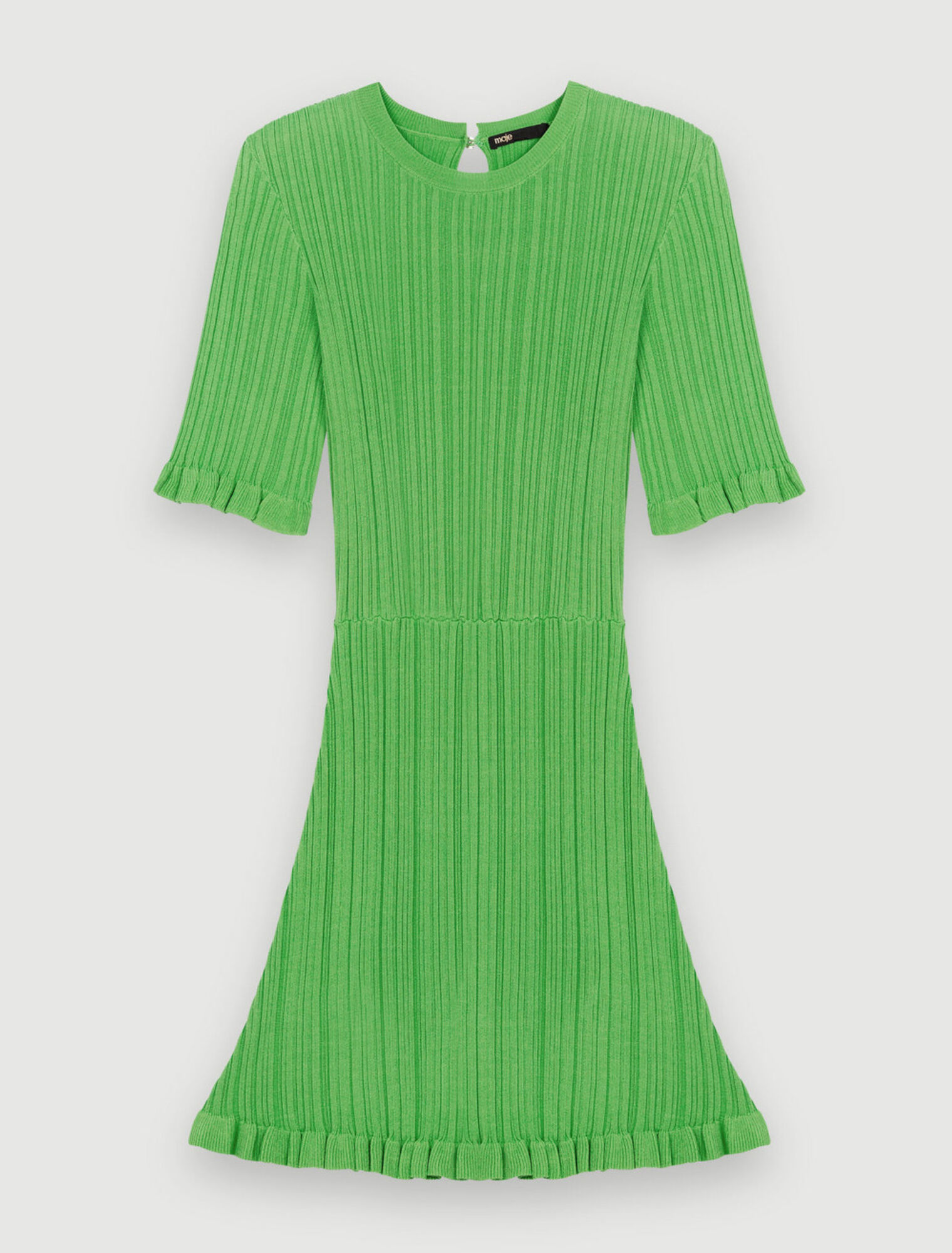 Robe en maille à volants
