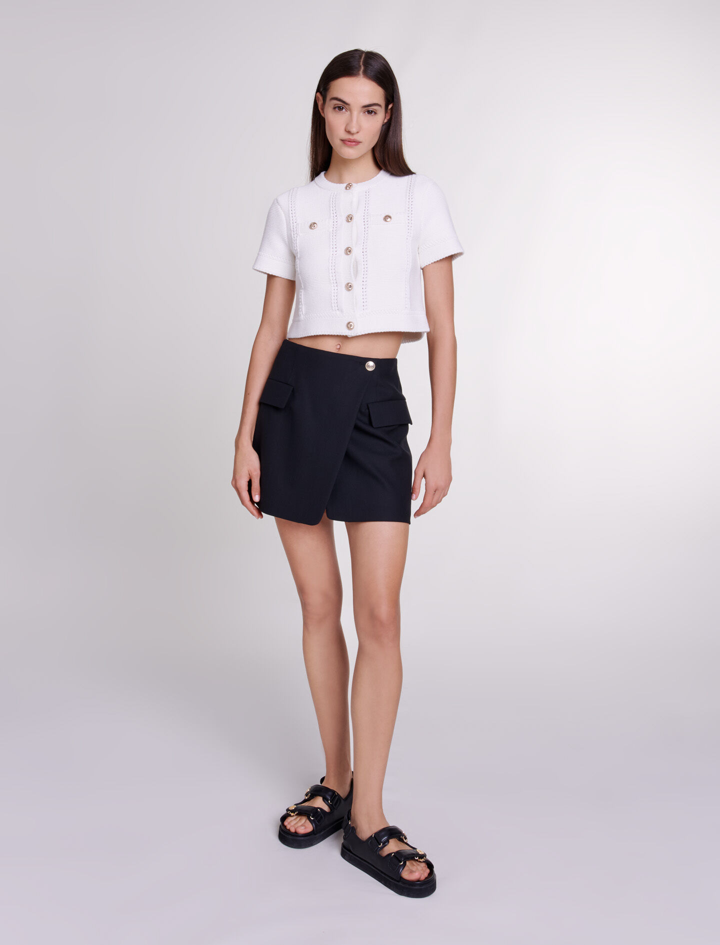Jupe courte portefeuille on sale