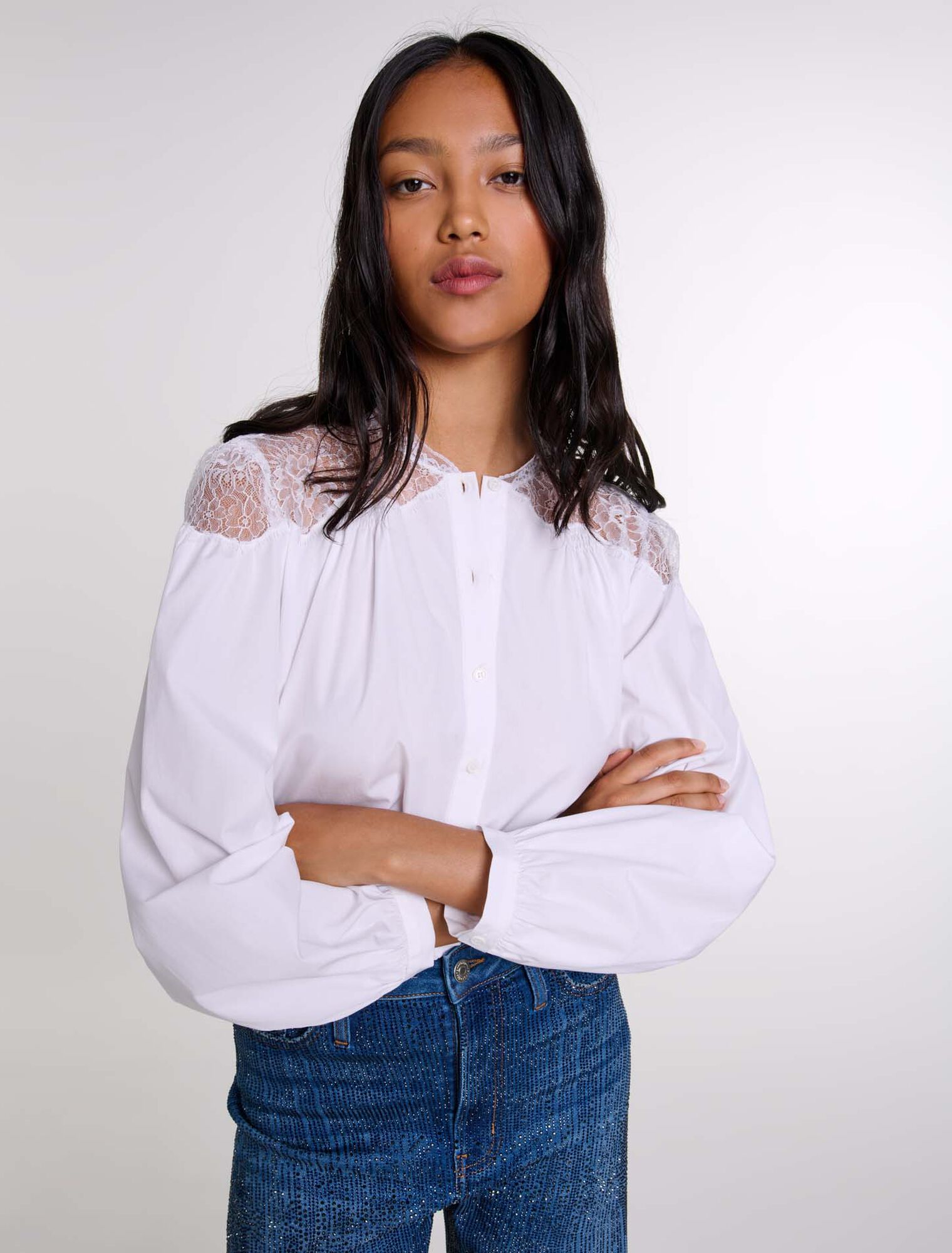 Chemise avec dentelle