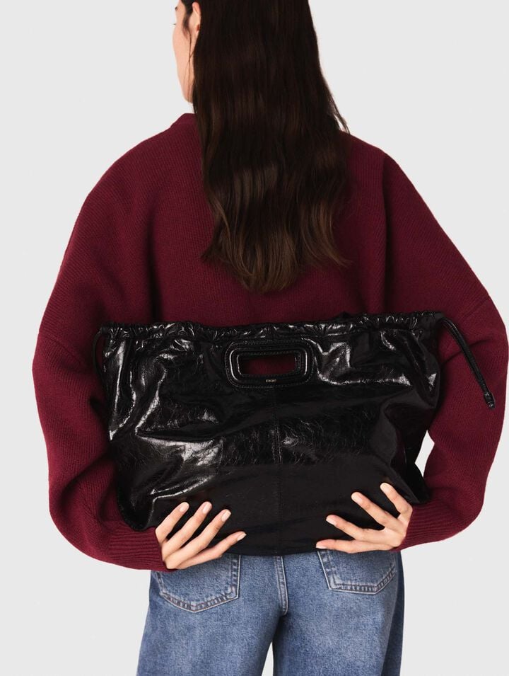 Sac M tote en cuir craquelé