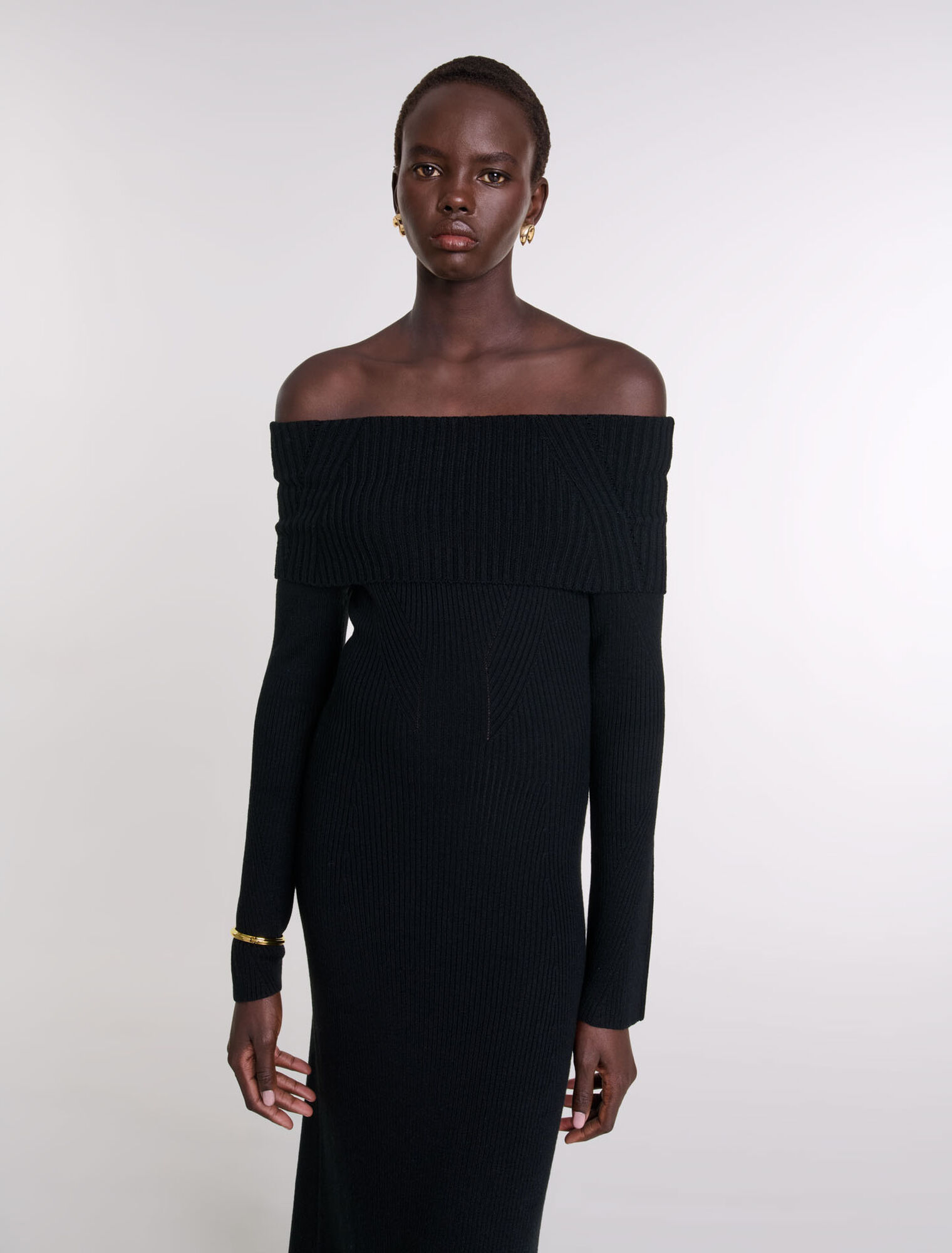 Robe longue en maille