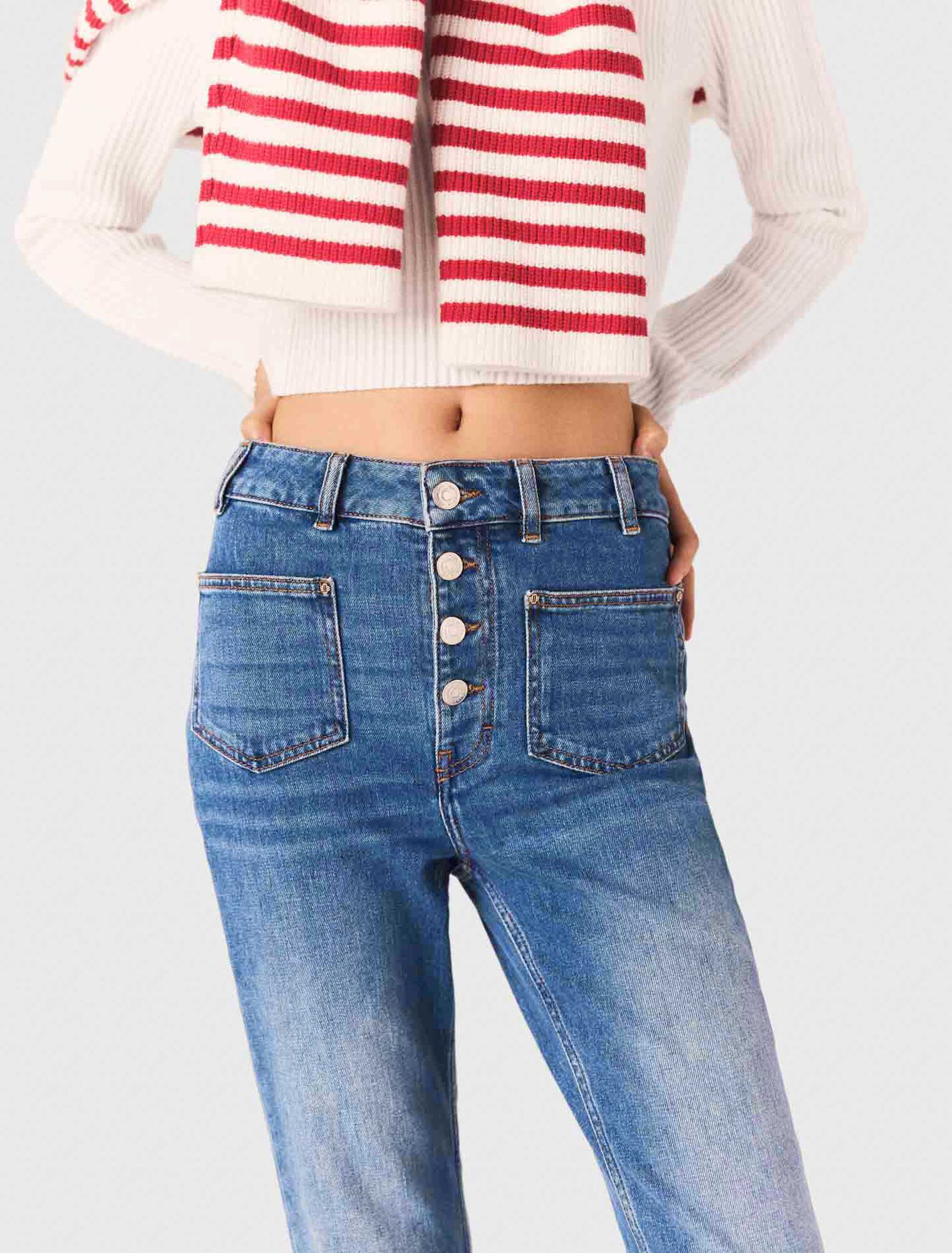 Jean denim à poches