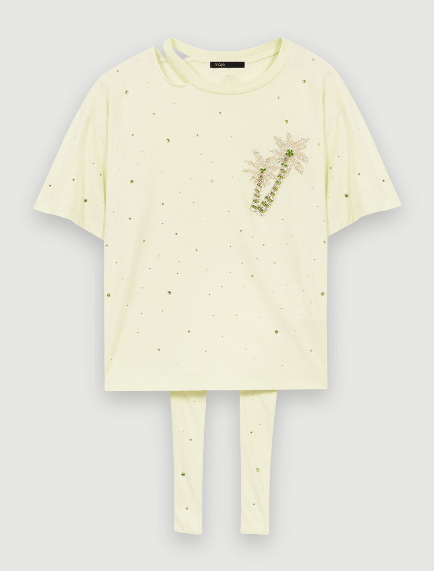 T-shirt cristaux palmiers