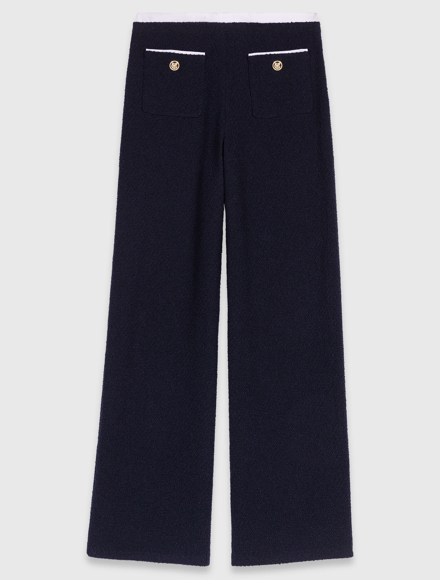 Pantalon droit en tweed