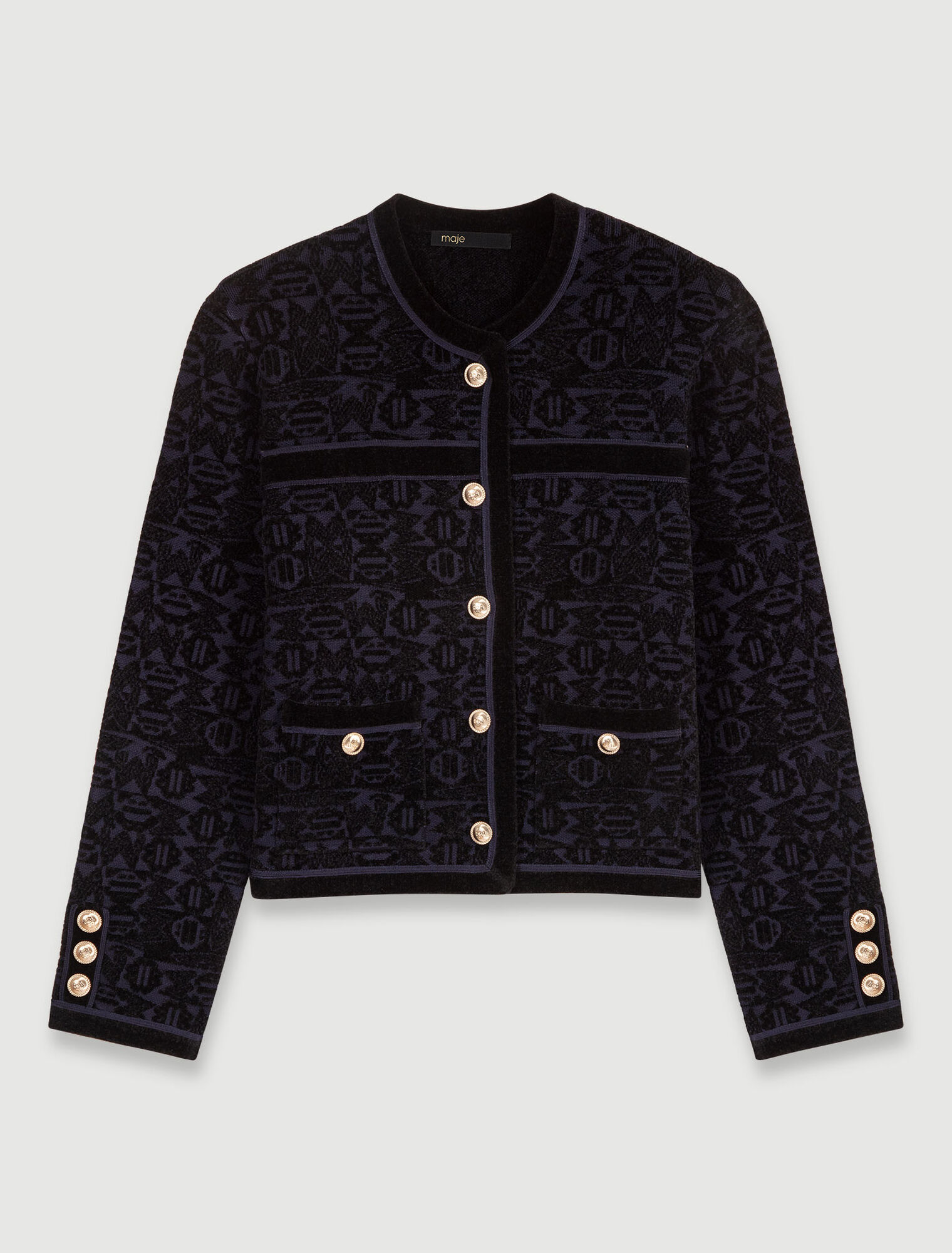 Cardigan en maille velours