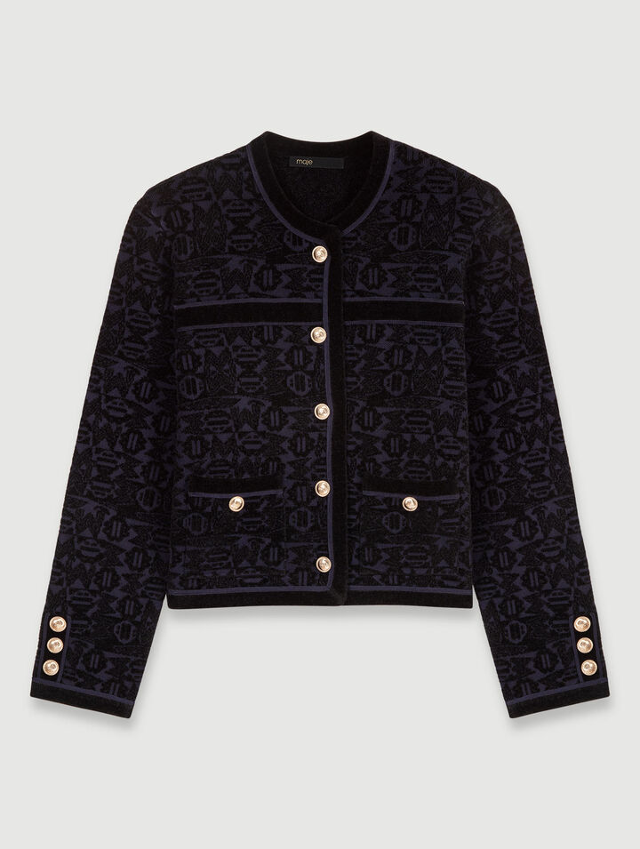 Cardigan en maille velours