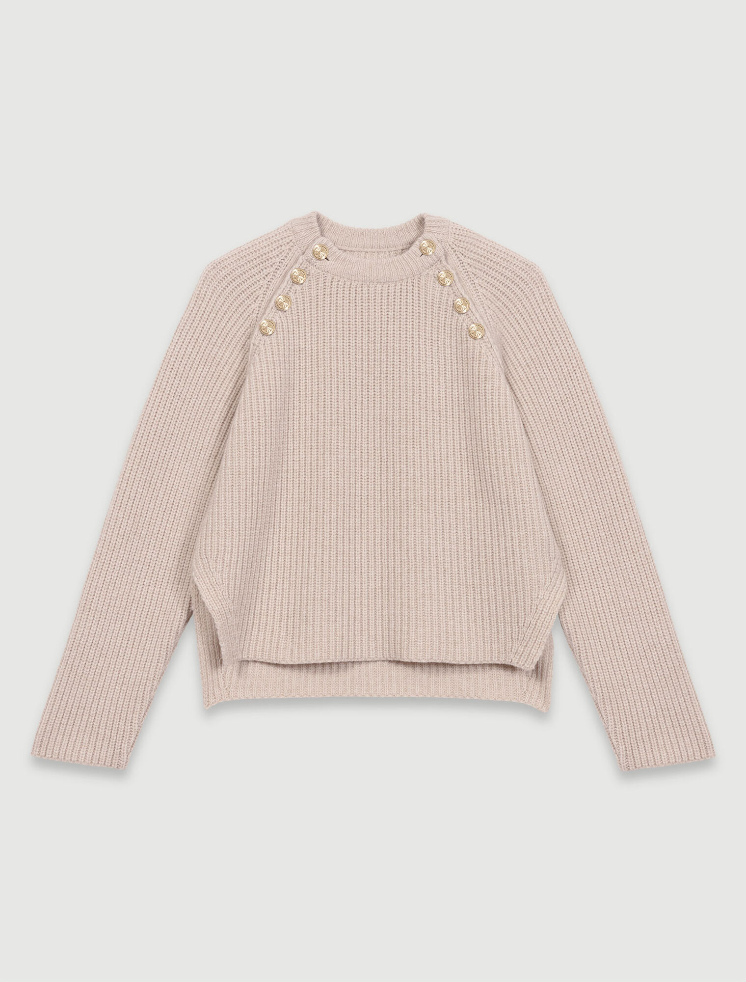 Pull côtelé en laine