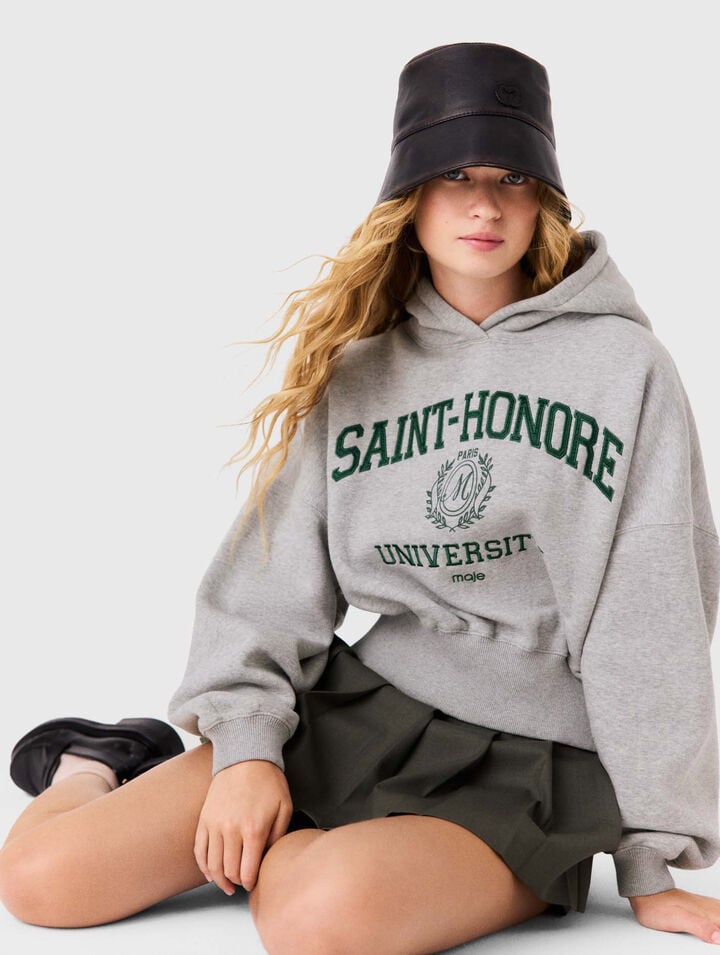 Sweatshirt &agrave; capuche
