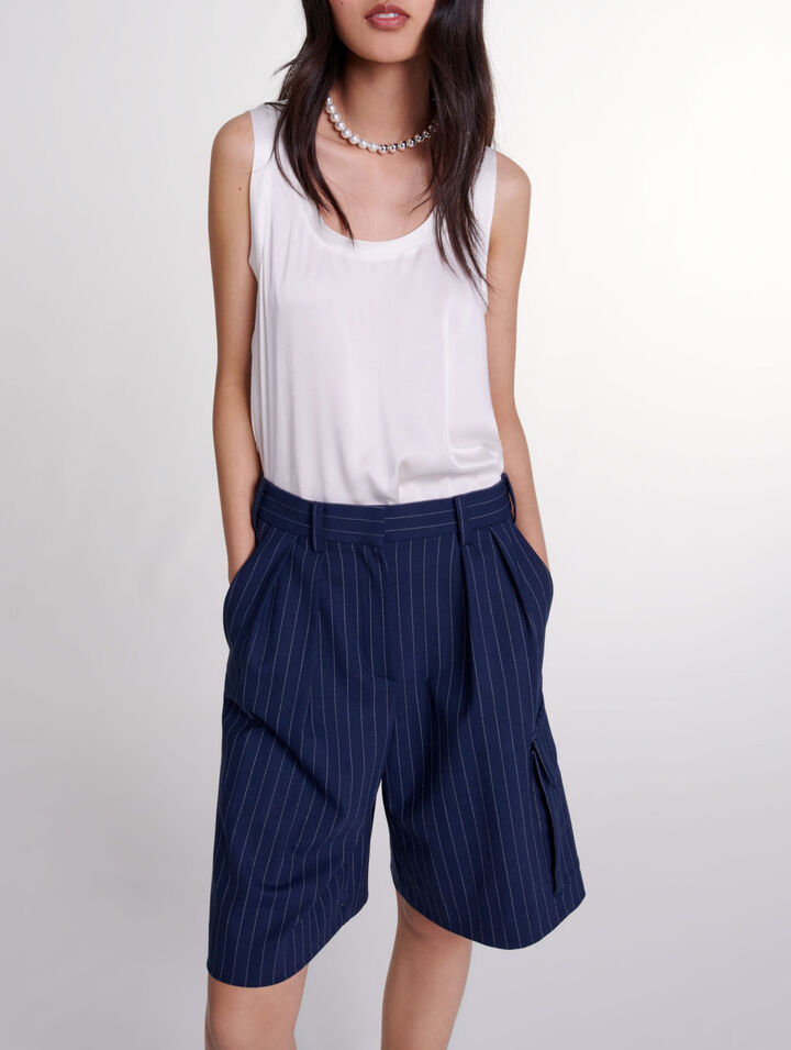 Bermuda &agrave; rayures 