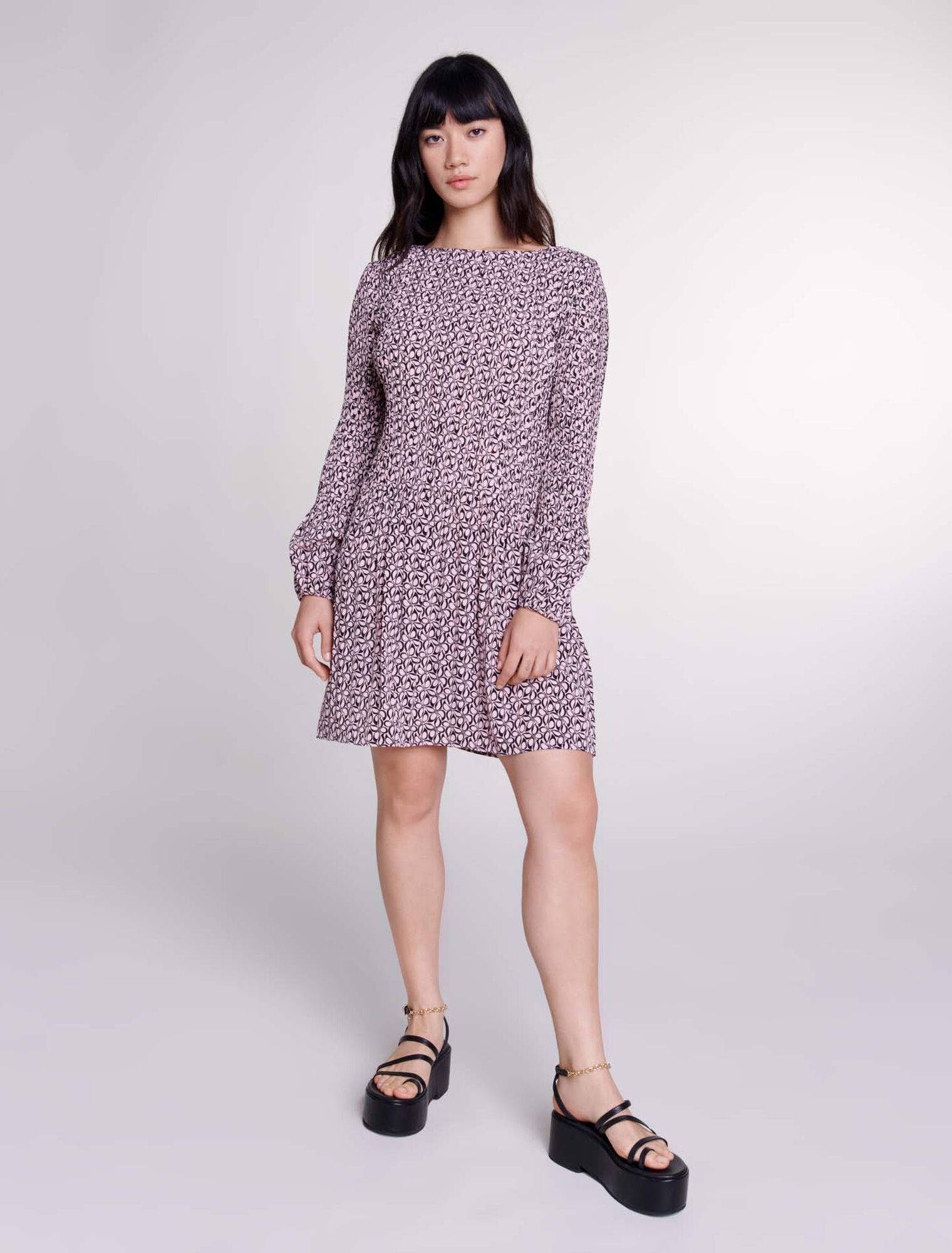 Robe courte à imprimé