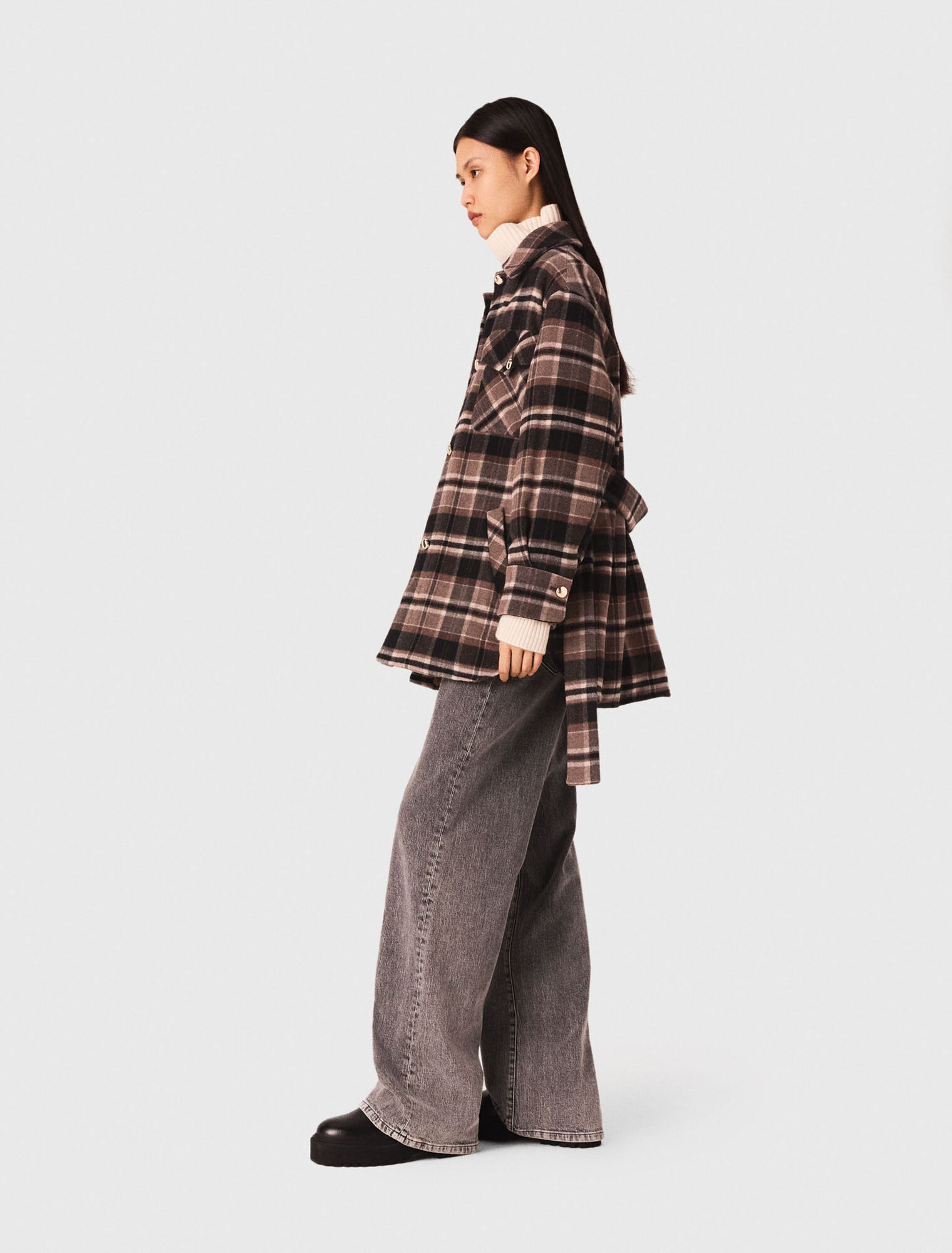 Manteau à carreaux