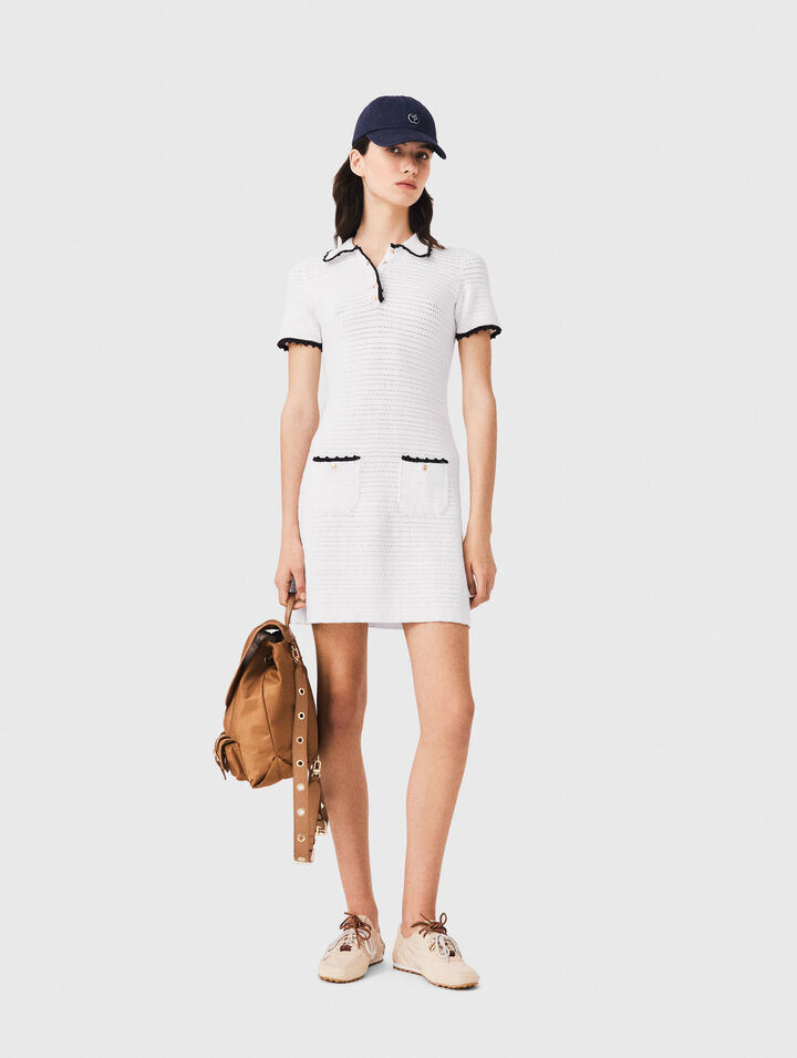 Robe polo en maille avec crochet