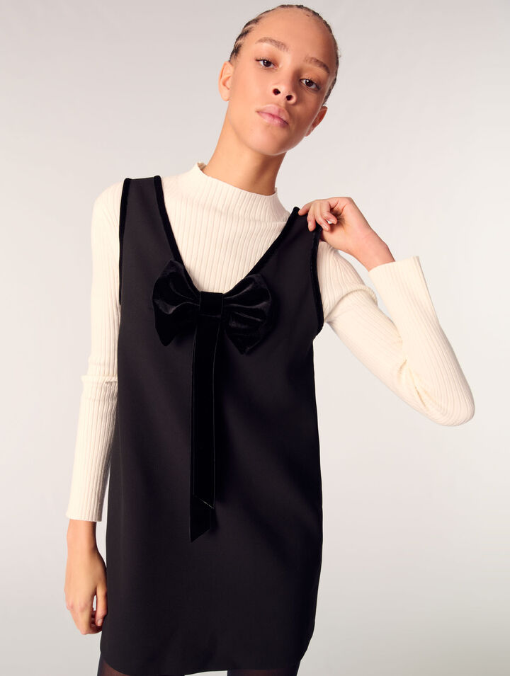 Robe chasuble col velours