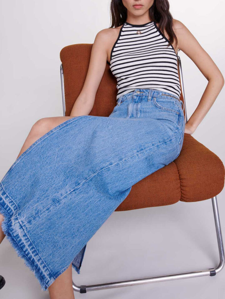 Jupe longue en denim