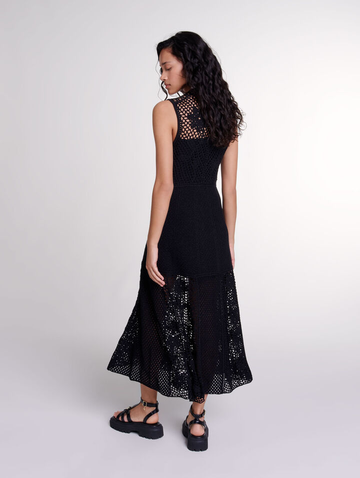 Robe longue en crochet
