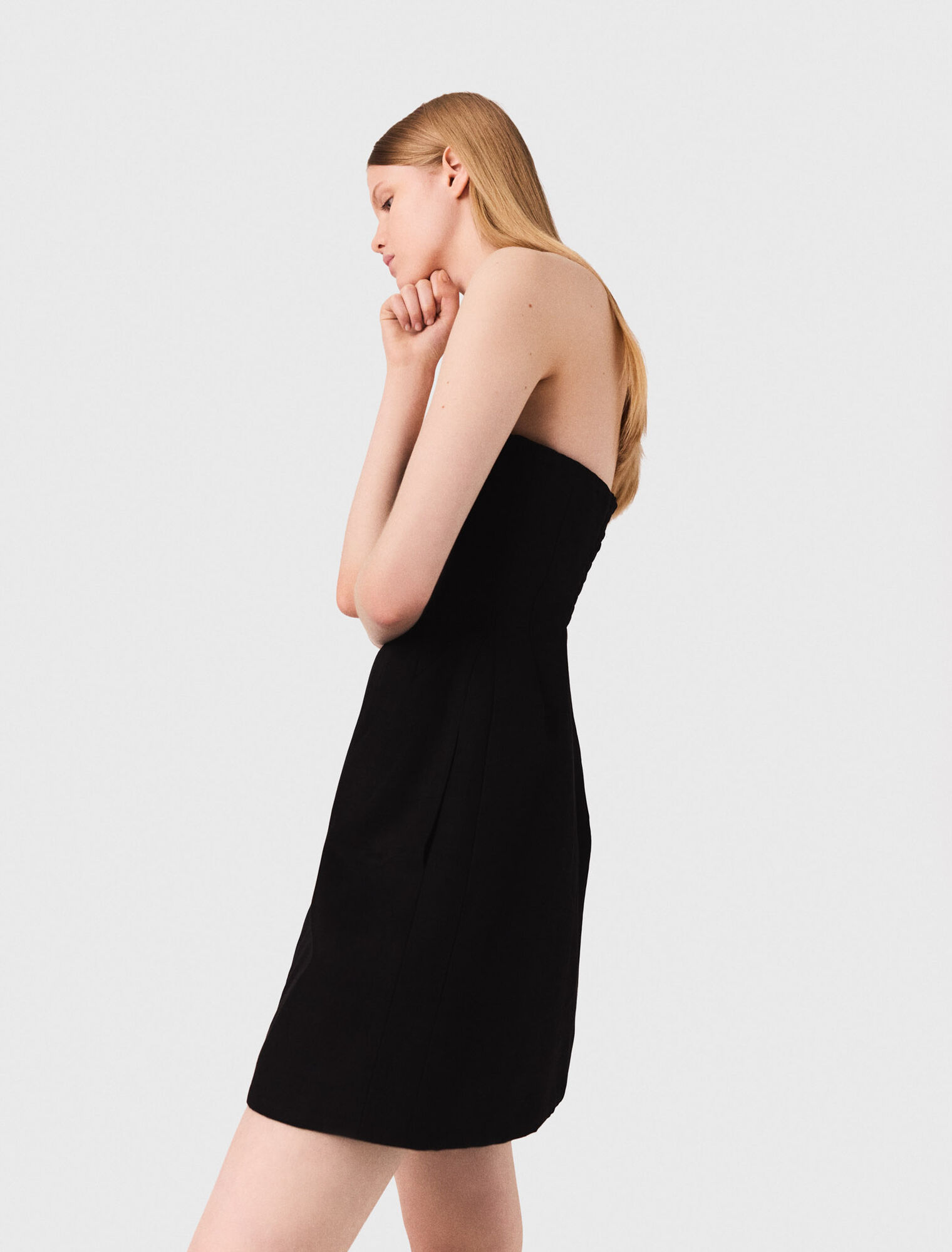 Robe bustier courte en lin