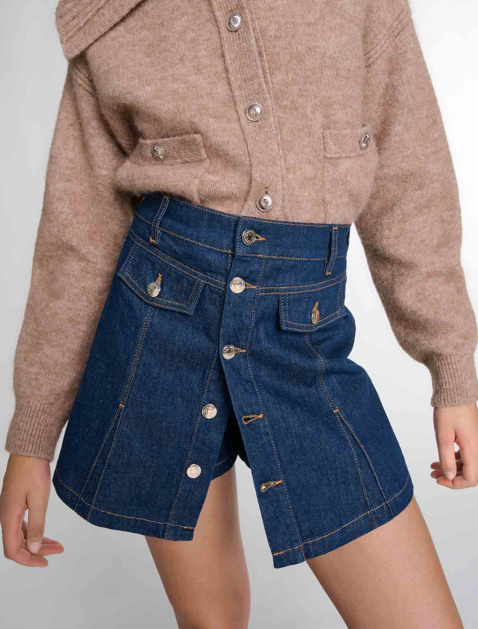 Short trompe l'œil en denim