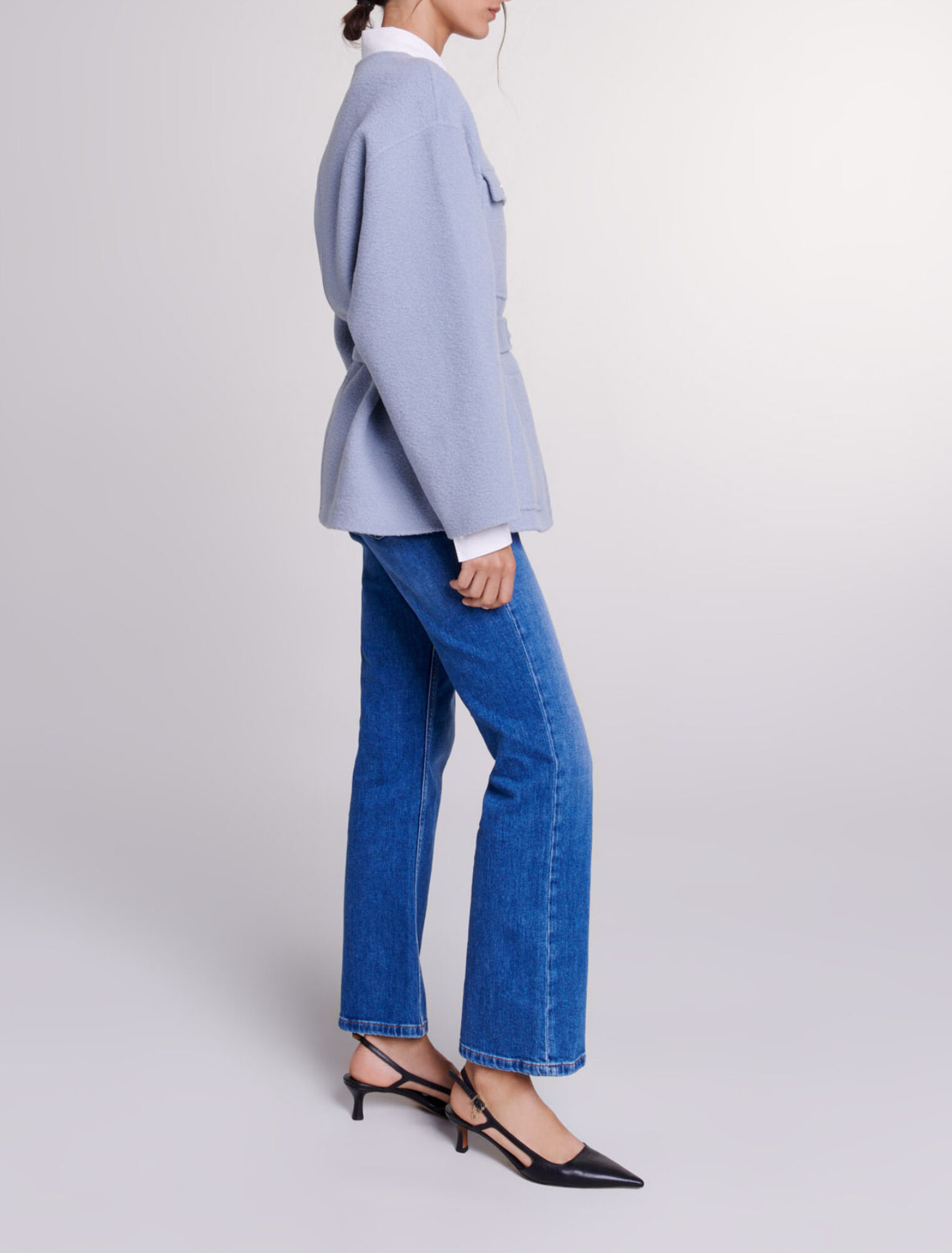 Manteau court ceinturé