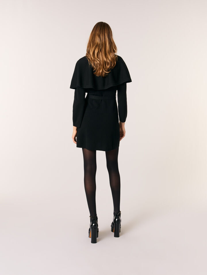 Robe maille 2-en-1 cape amovible