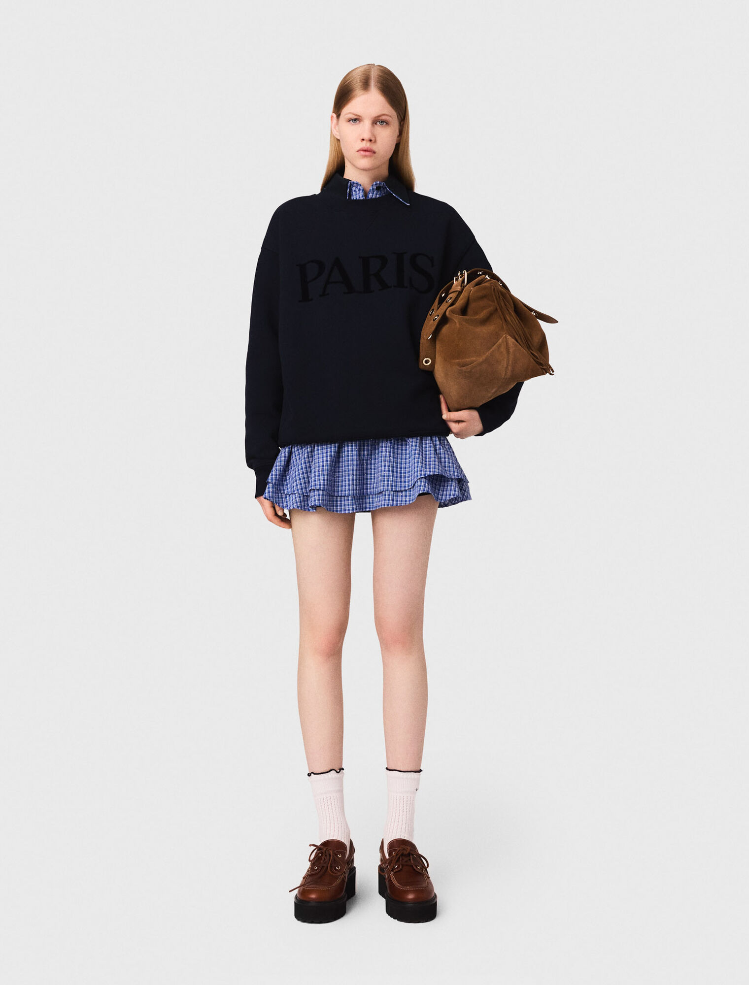 Sweatshirt logo Paris en relief