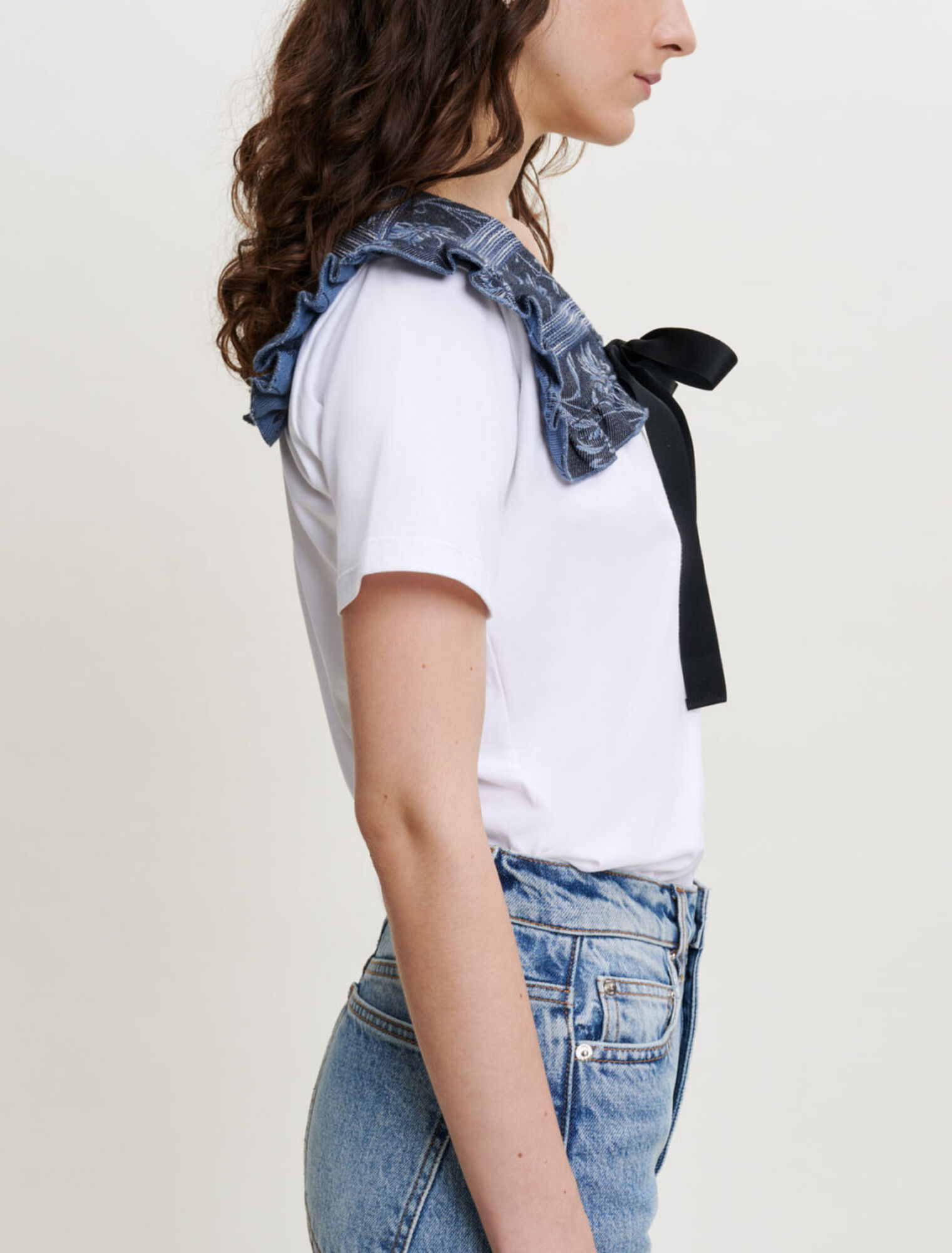 Tee-shirt en mix matière