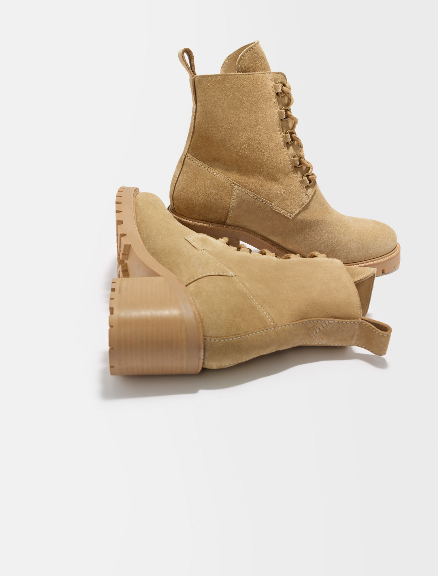 Bottines cuir suède