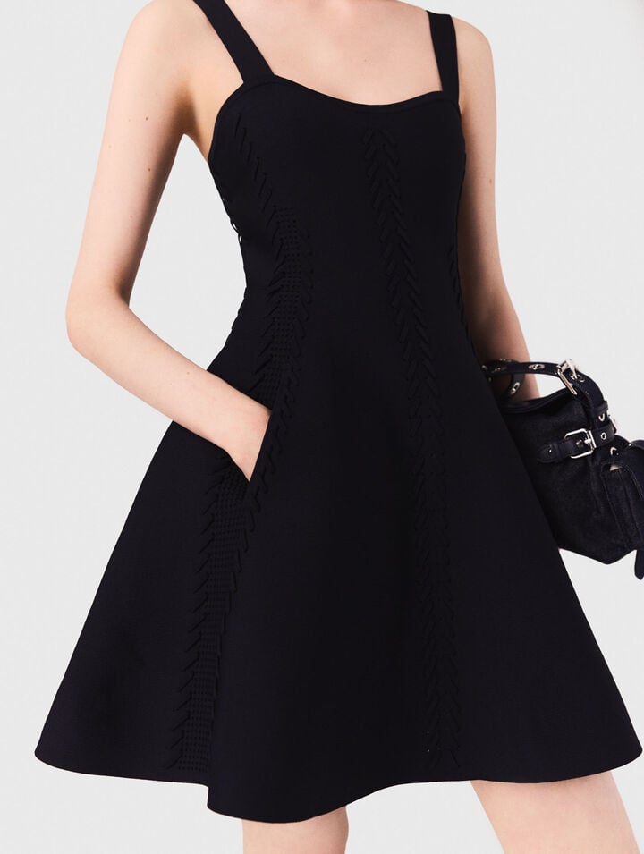 Robe babydoll courte en maille 