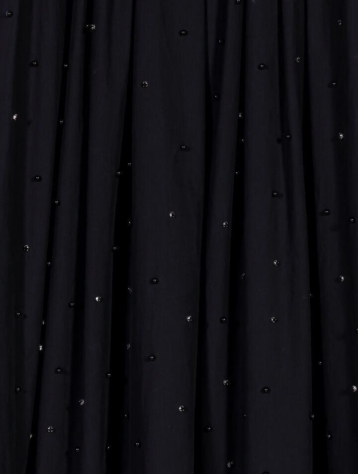 Jupe longue avec strass et perles