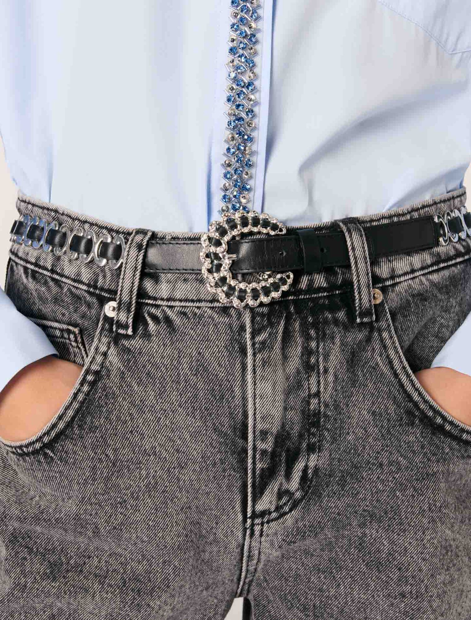 Ceinture mix chaine à boucle bijoux