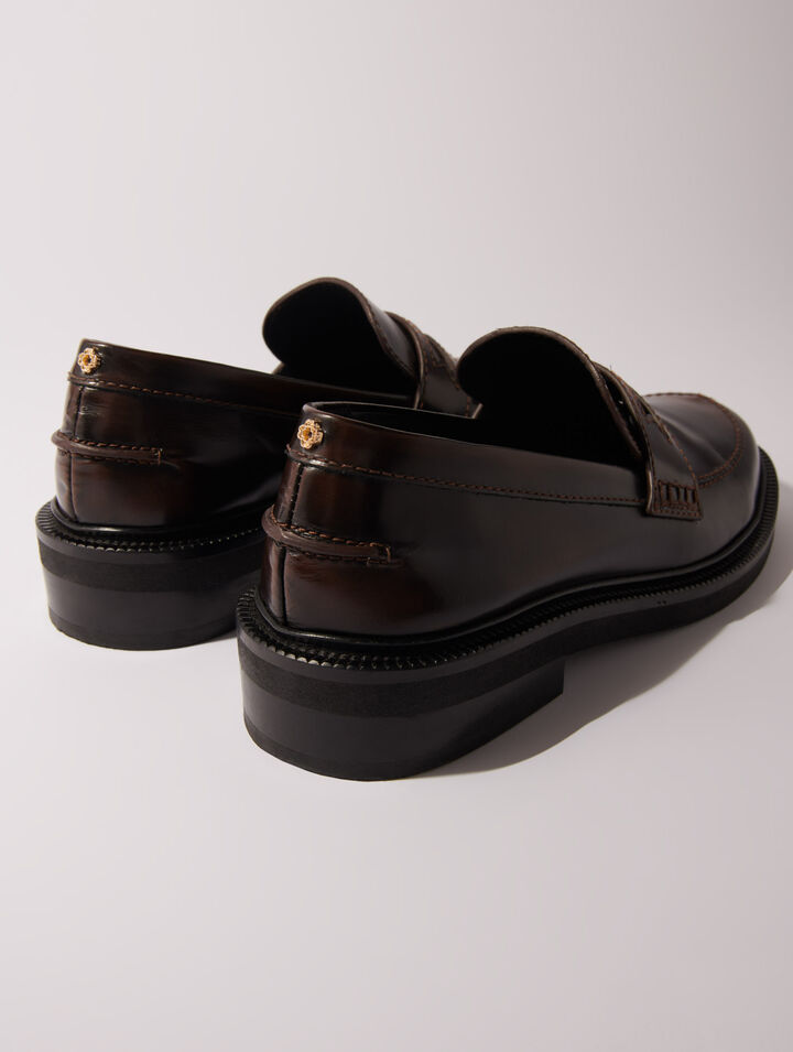 Mocassins en cuir brossé