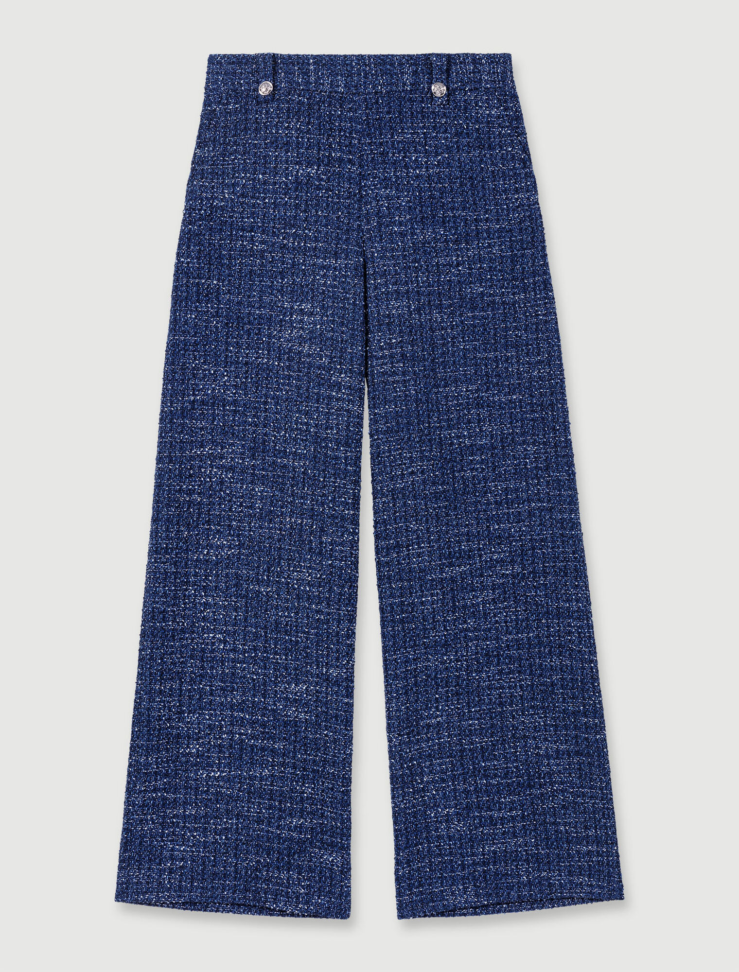 Pantalon large en tweed