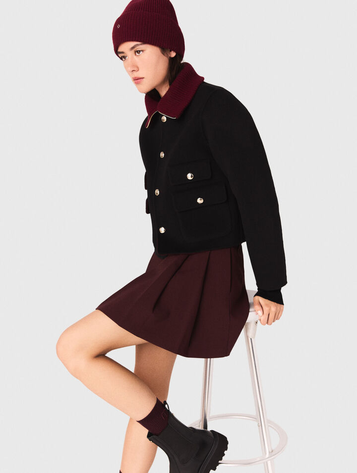 Veste courte double face reversible