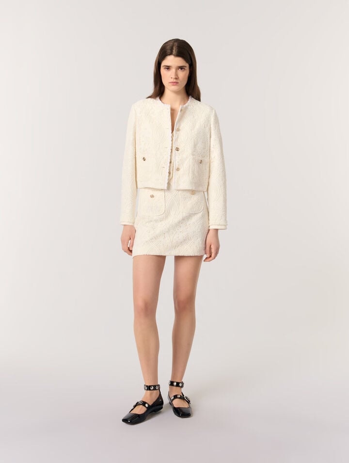 Veste courte en guipure
