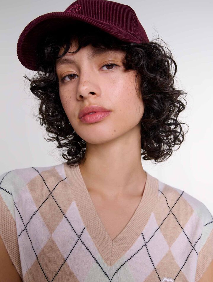 Pull sans manches en laine mélangée