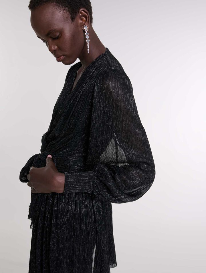 Robe courte lamée