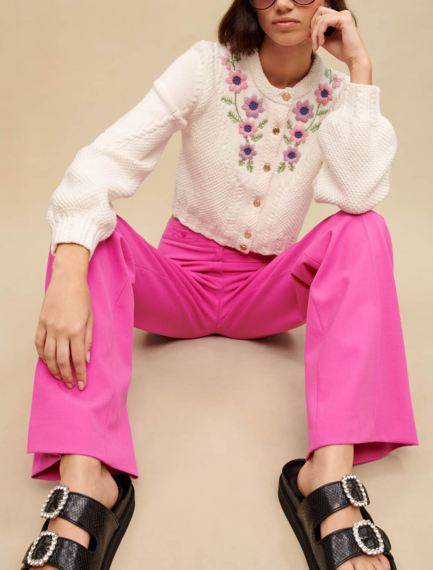 Pantalon de tailleur large