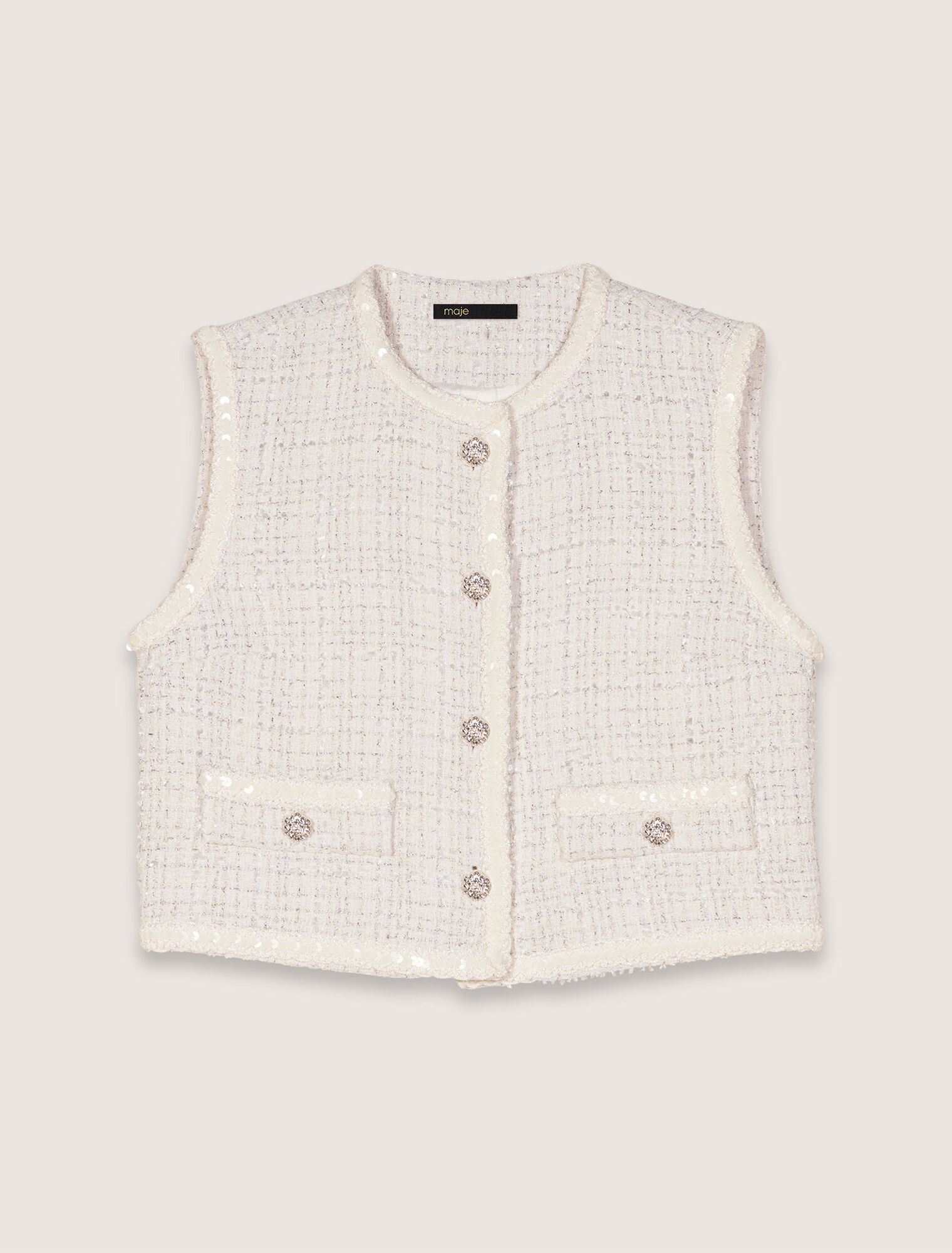 Veston en tweed à sequins