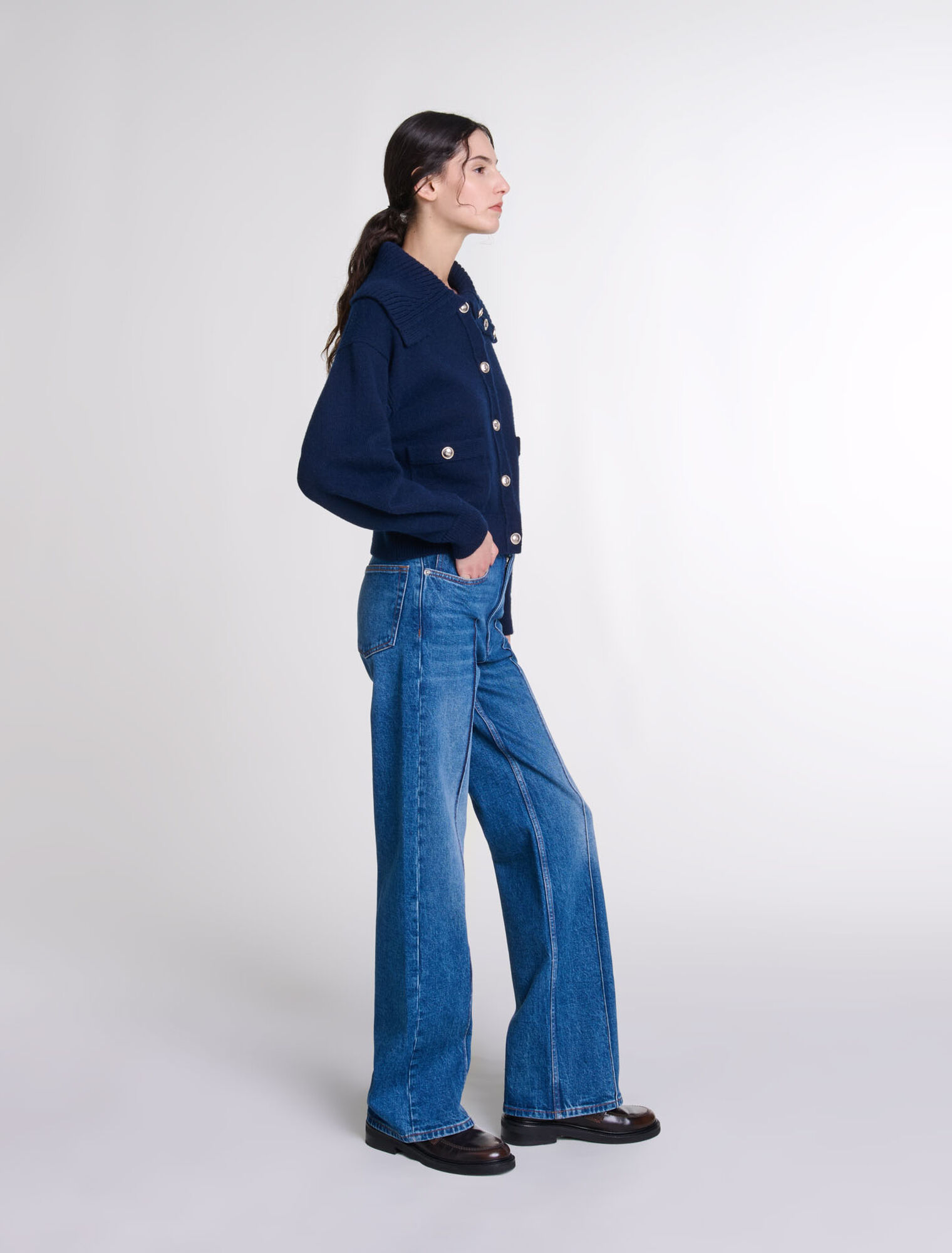 Cardigan en laine mélangée