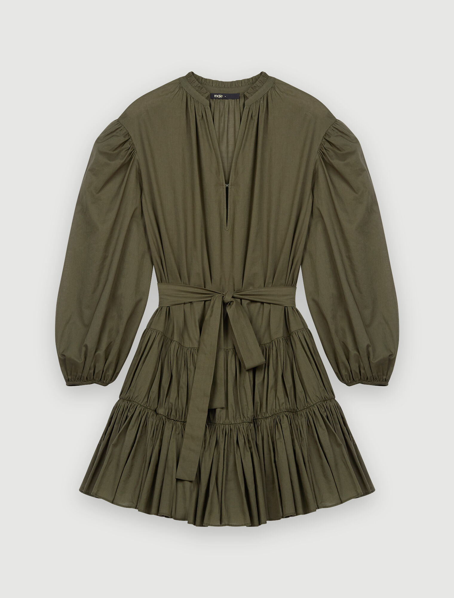 Robe en coton ceinturée
