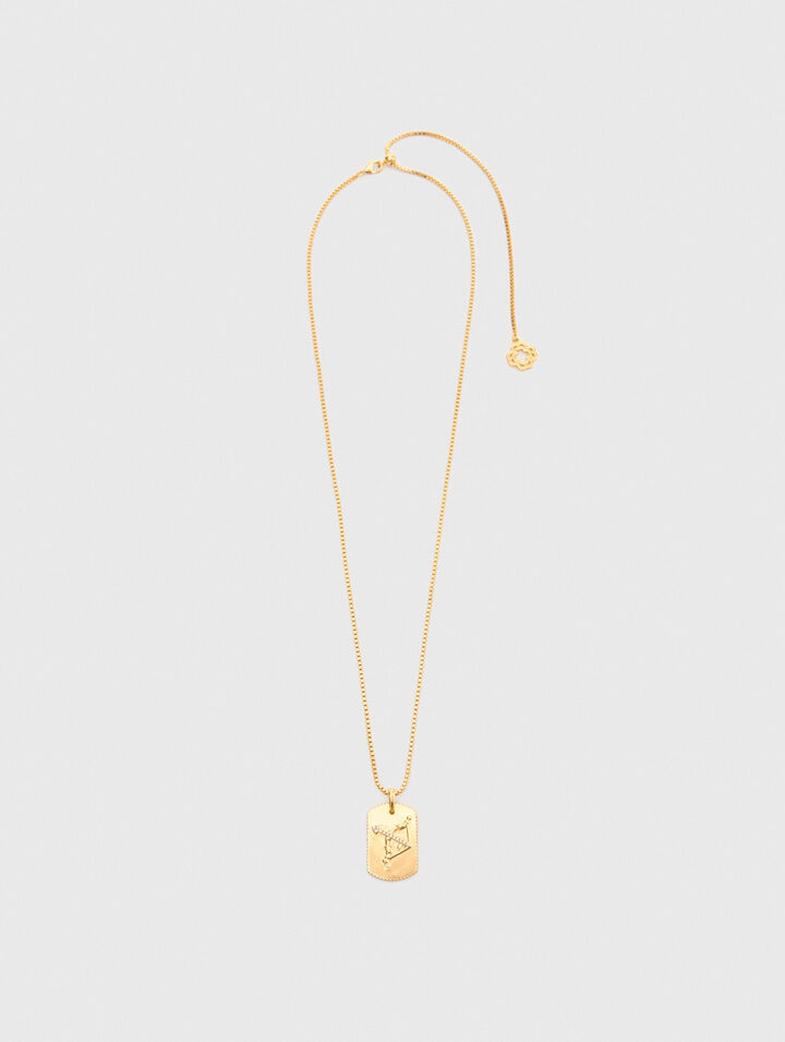 Collier plaque signe du zodiaque