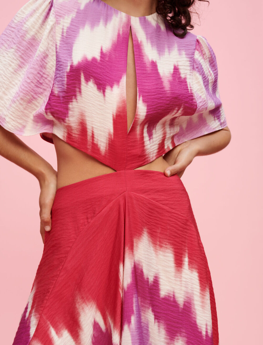 Robe foulard asymetrique Tie and Dye Robes Maje