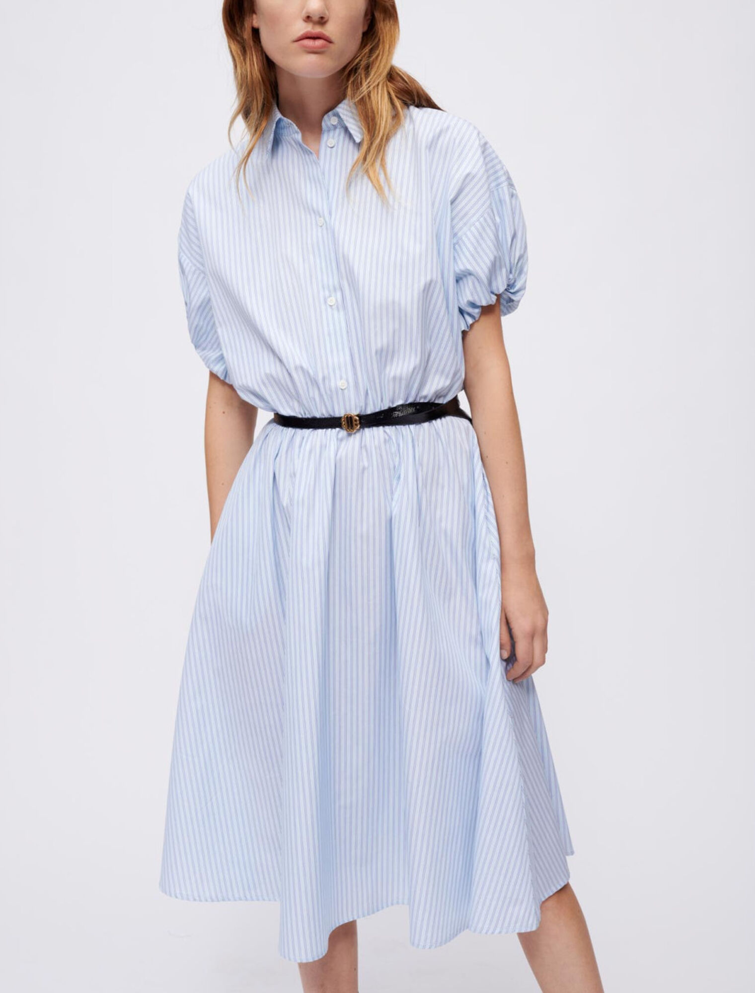 Robe chemise à rayures