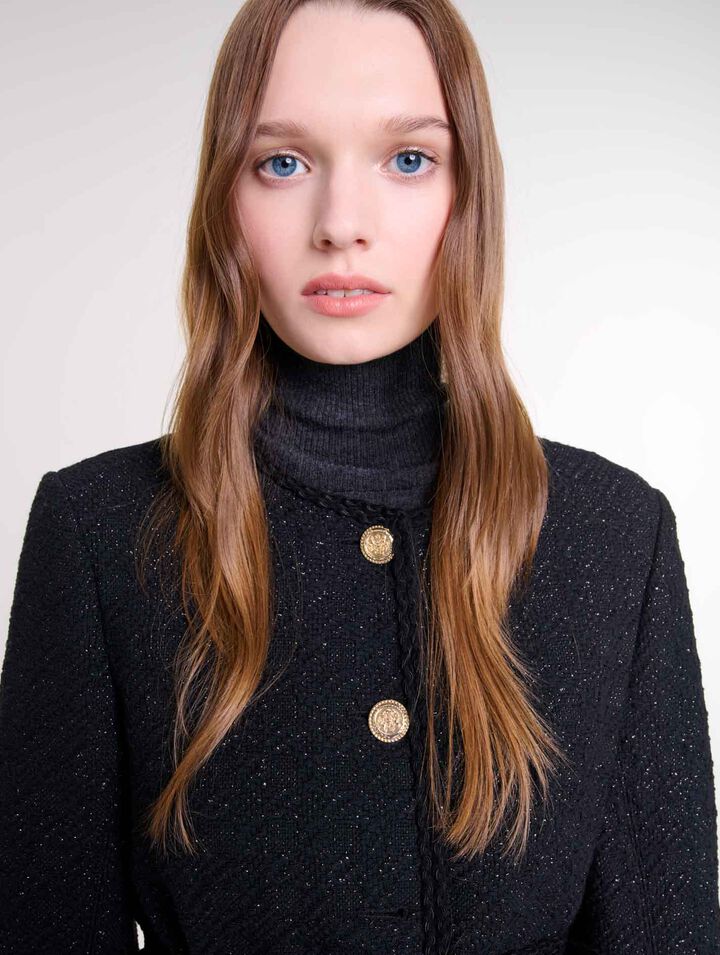 Veste ceinturée en tweed