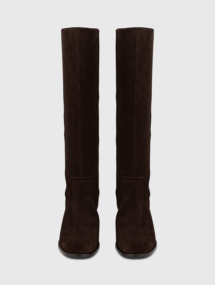 Bottes &agrave; talons en su&egrave;de