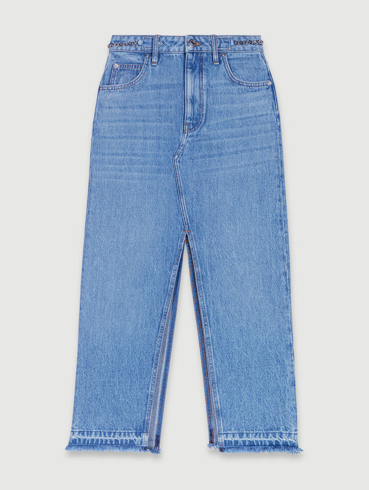 Jupe longue en denim