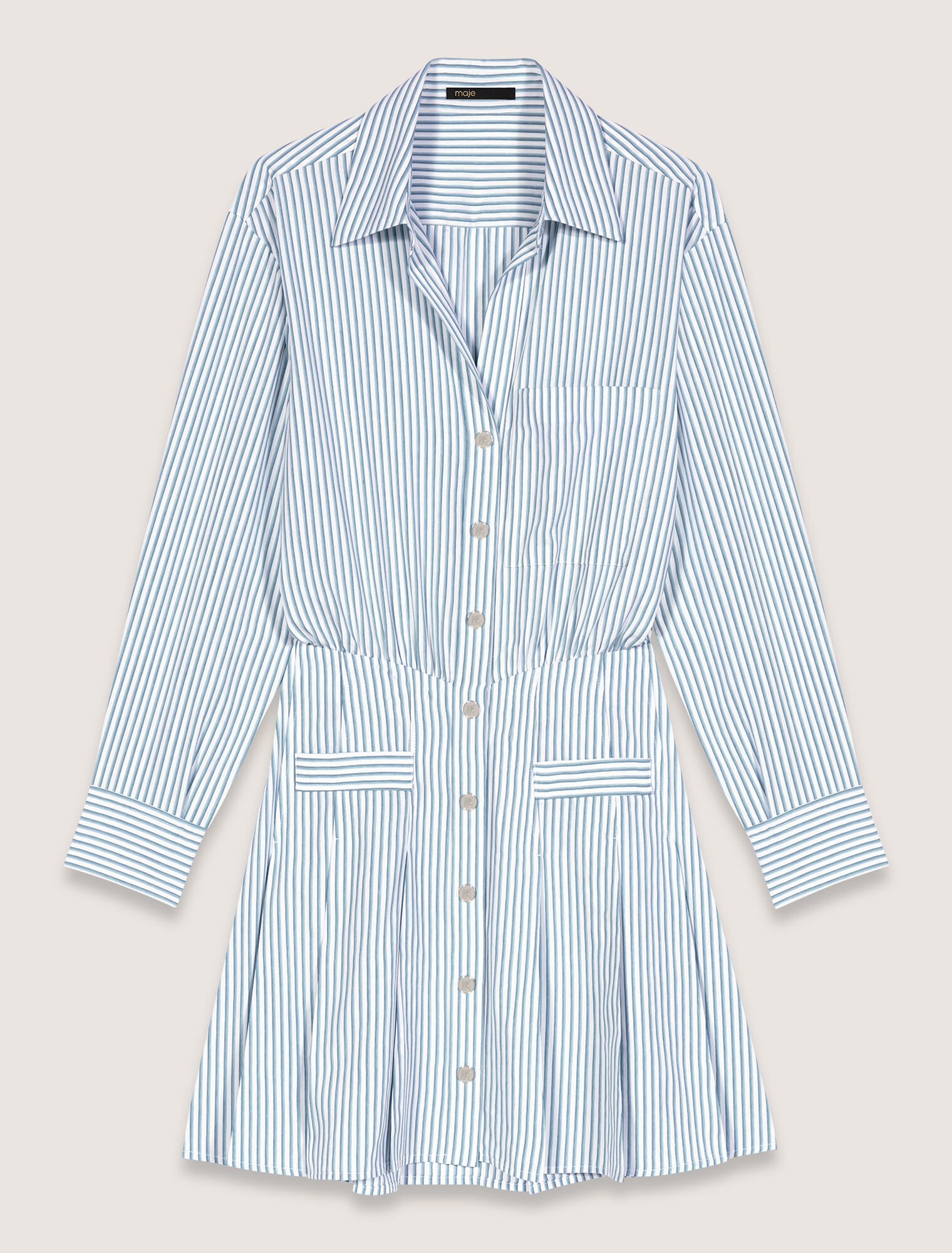 Robe chemise à rayures