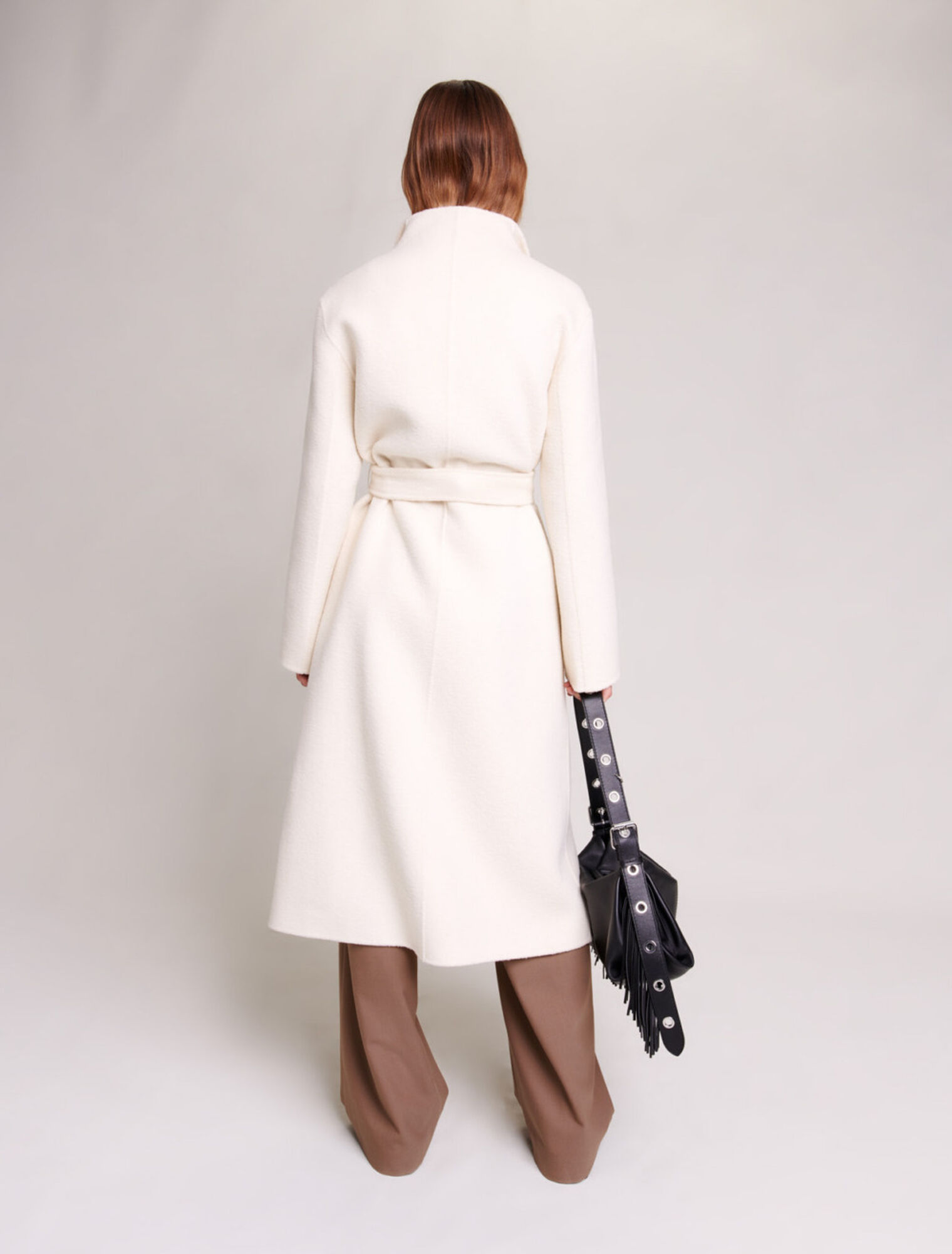 Manteau mi-long à nouer