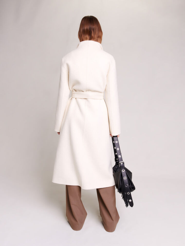 Manteau mi-long à nouer