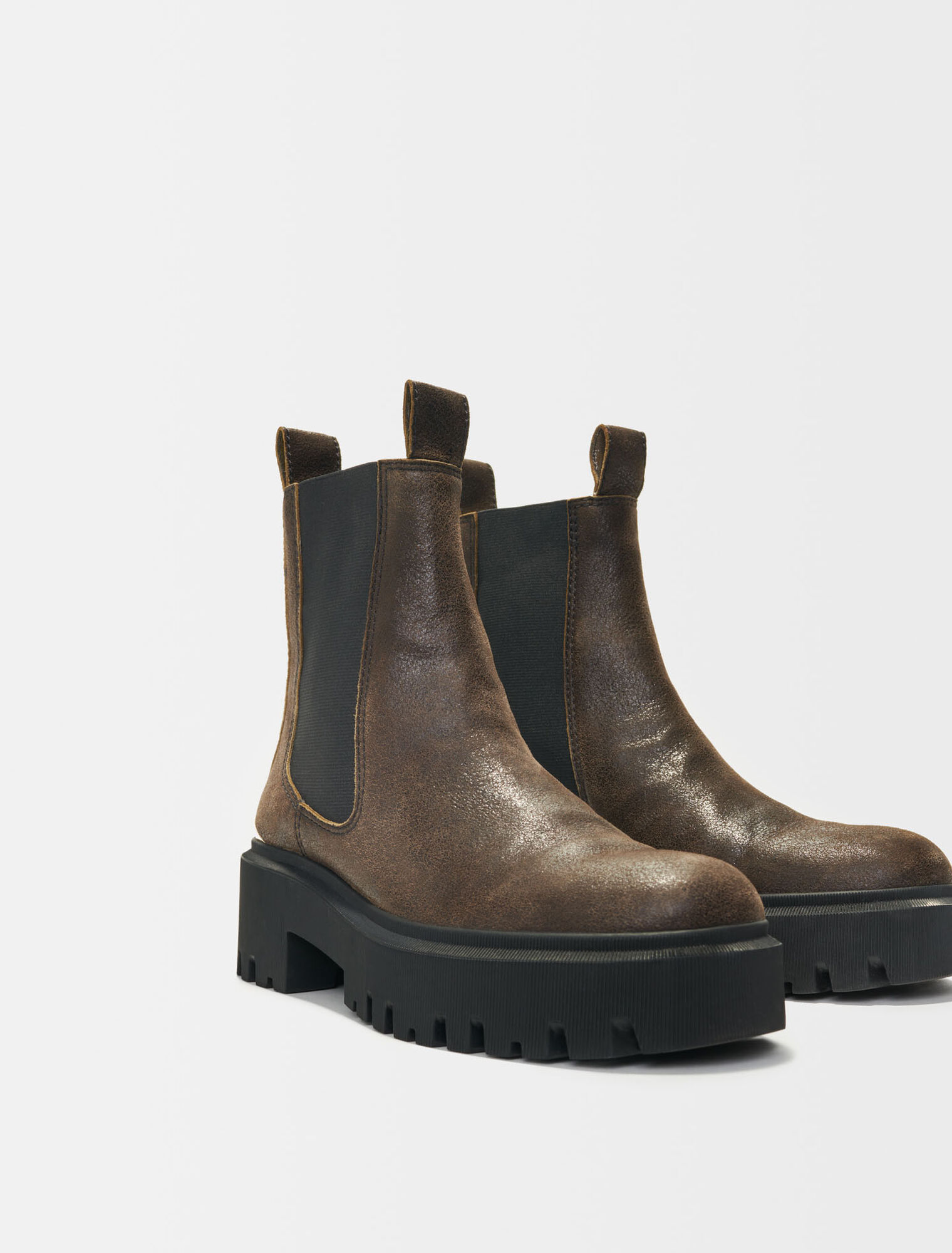Bottine cuir vieilli